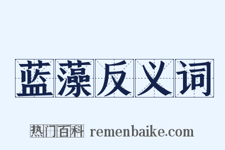 蓝藻反义词是什么意思的图片